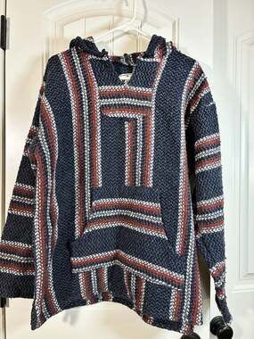 Baja Joe Earth Ragz Striped Pullover Hoodie XXL